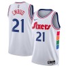Camiseta Hombre NBA Philadelphia 76ers Joel Embiid 2024-25 Nike City Edition Blanco Swingman